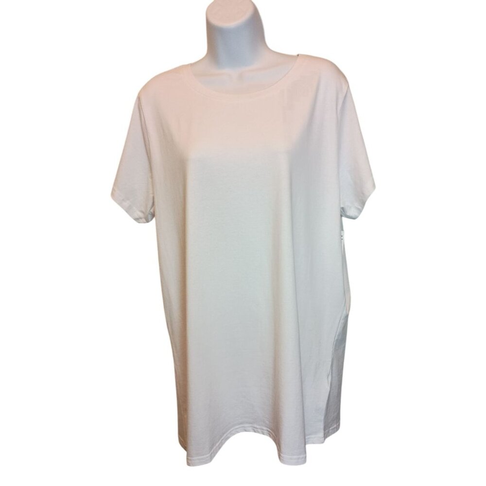 Aveto White Short Sleeve T-Shirt Women's Sz. 2X Plus